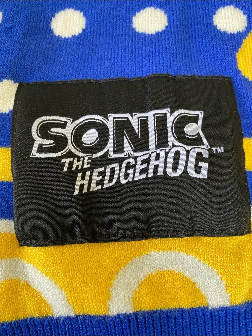 Sonic The Hedgehog Blue & Yellow Crewneck Sweater Size Small